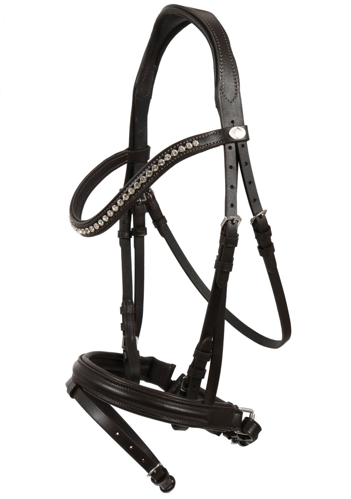 Trense Calgary schwedisches Reithalfter braun/silber