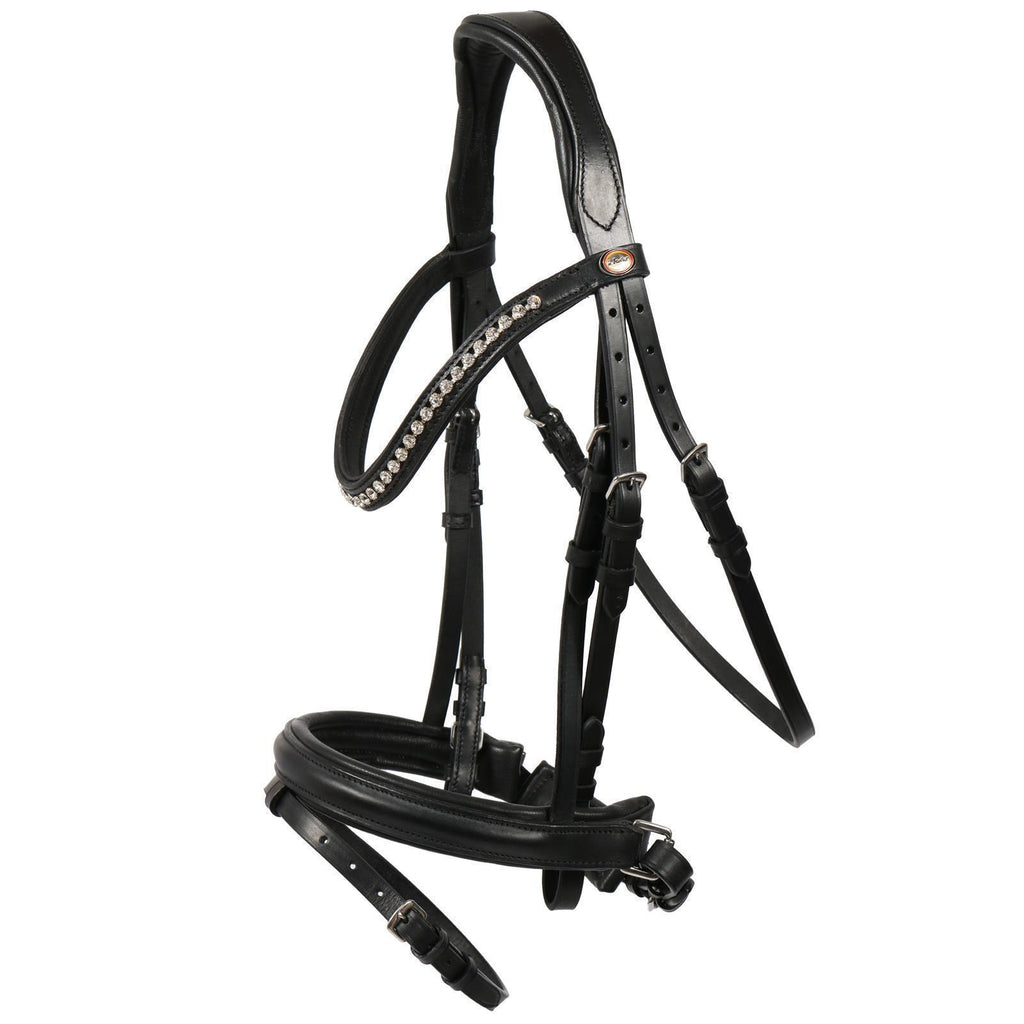 Trense Valluhn schwarz/silber schwedisches Reithalfter