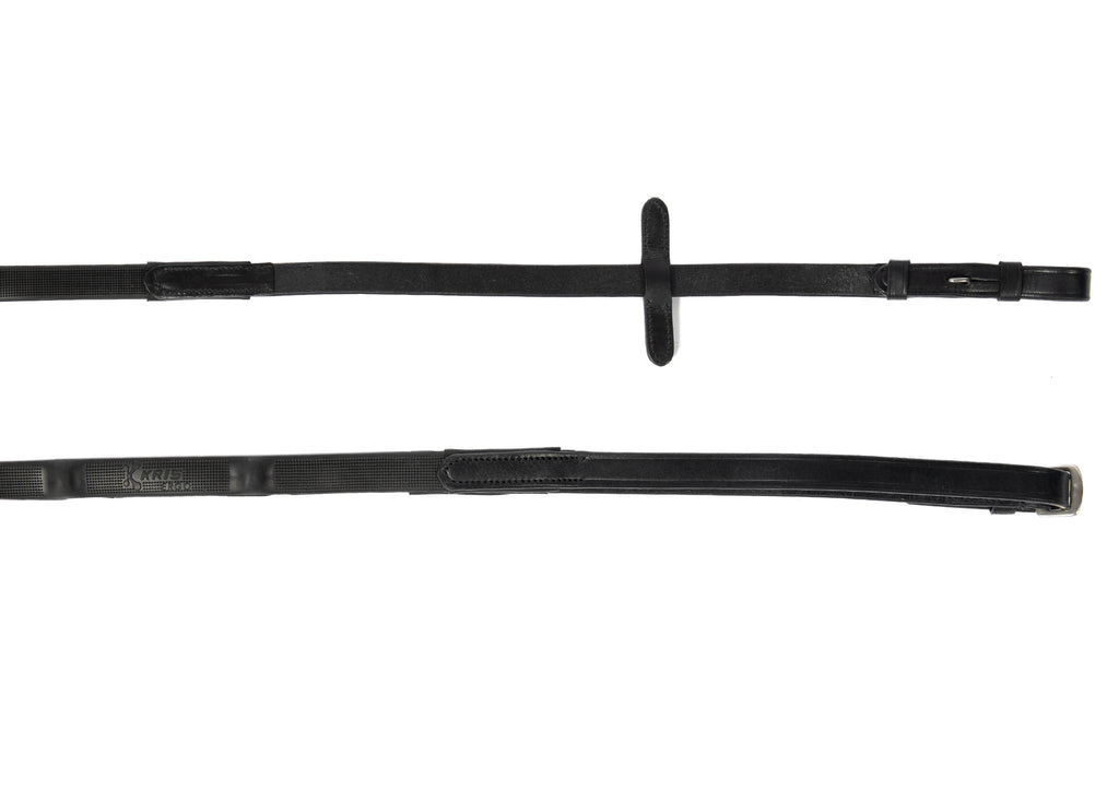 Zügel Ultragrip Gummi schwarz/silber