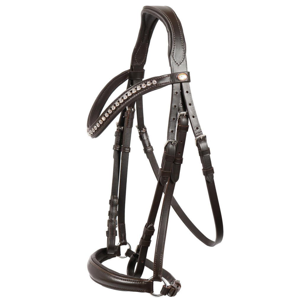 Trense Calgary hannoversches Reithalfter braun/silber