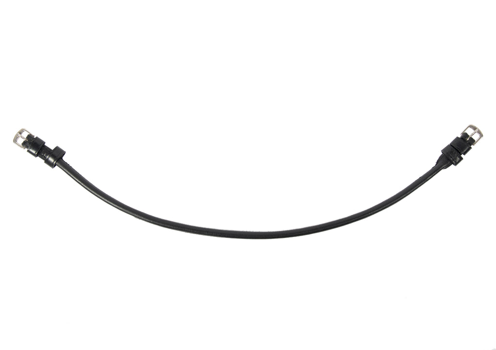 Kehlriemen rundgenäht schwarz/silber