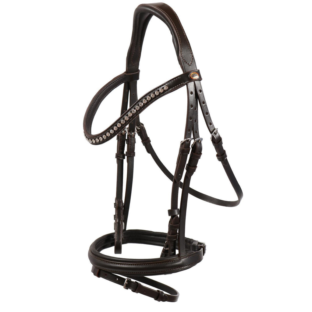 Trense Calgary englisches Reithalfter braun/silber