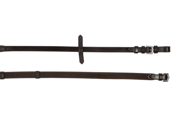 Zügel feingummiert braun/silber