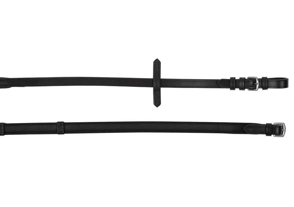 Zügel feingummiert schwarz/silber