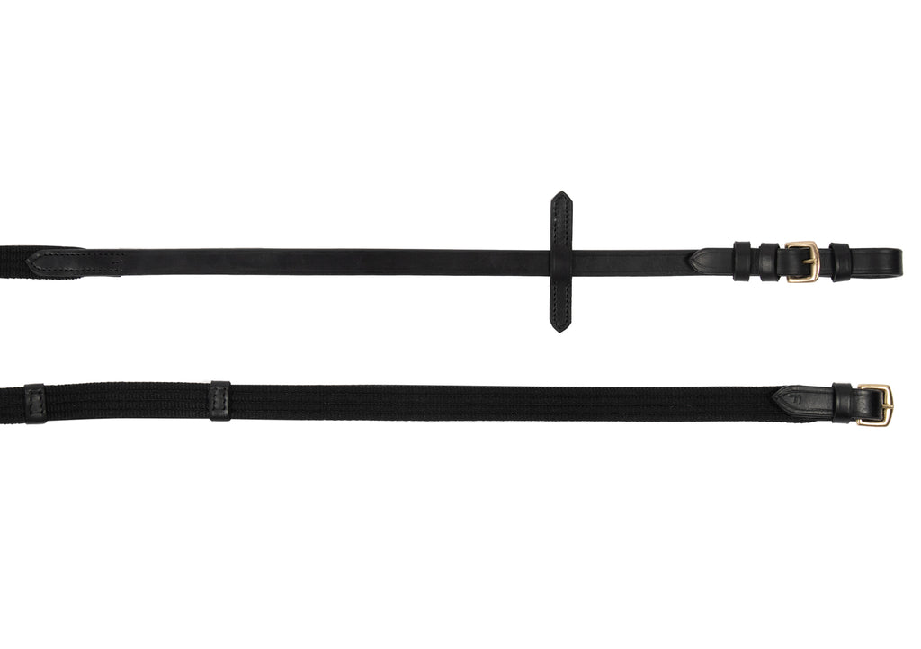 Zügel Gurt schwarz/messing