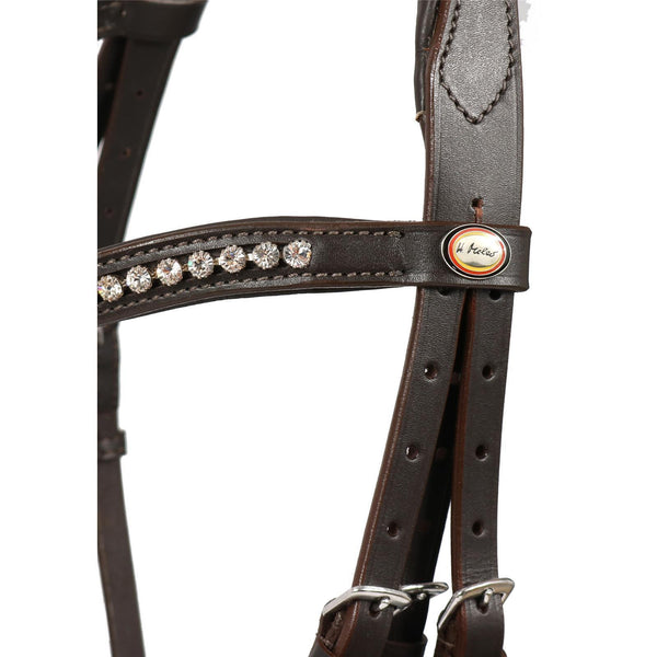 Trense Calgary mexikanisches Reithalfter braun/silber