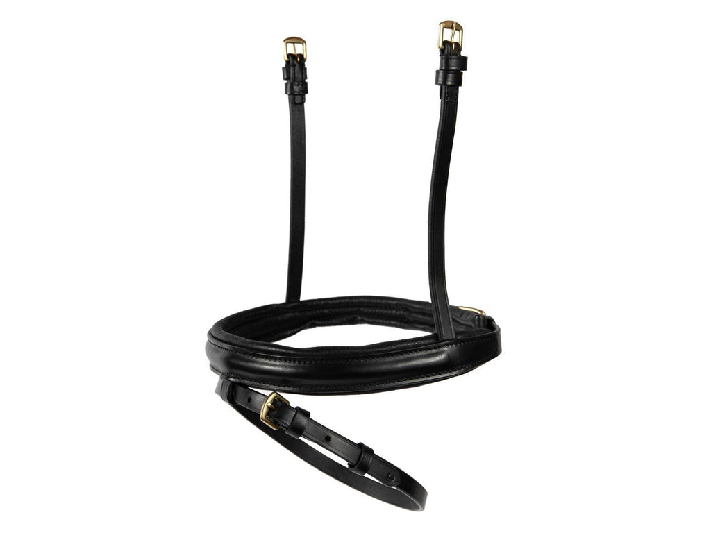 Reithalfter standard englisch kombiniert schwarz/messing