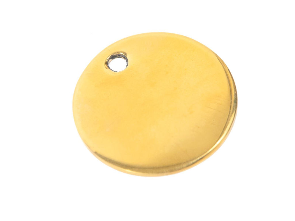 Hunde- und Pferdemarke rund für Gravur